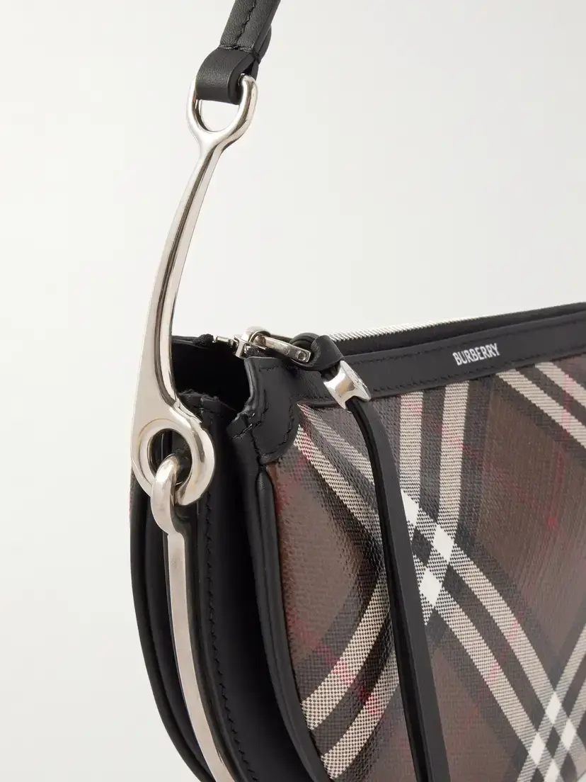 Burberry Checked Leather Shoulder Bag | Thumbnail 5 Burberry Checked Leather Shoulder Bag | Thumbnail 5