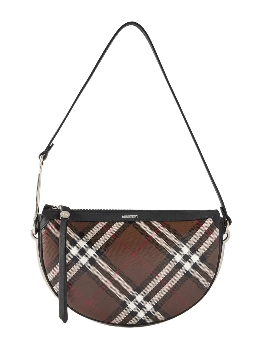 Burberry Checked Leather Shoulder Bag
