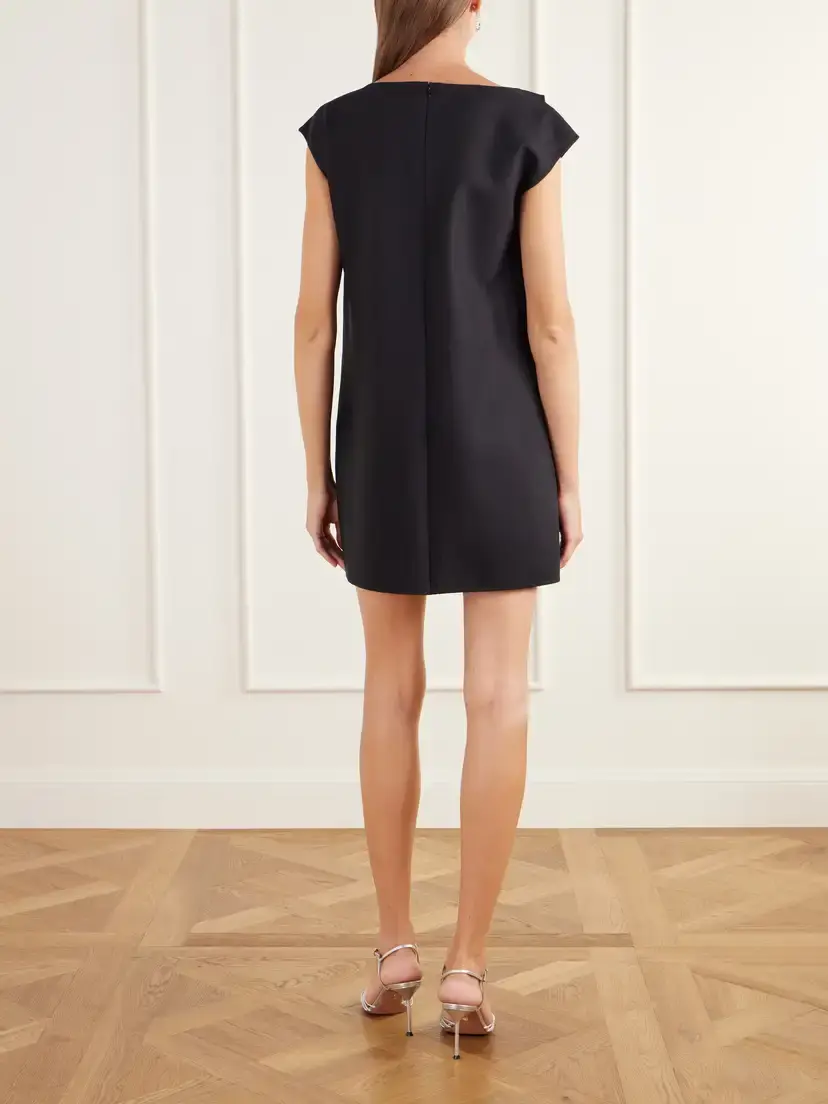 Oscar de la Renta Draped Double-faced Stretch-wool Mini Dress | Thumbnail 3