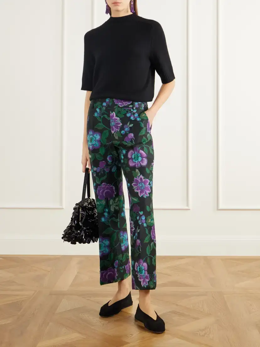 La DoubleJ Hendrix Floral-jacquard Straight-leg Pants | Thumbnail 2 La DoubleJ Hendrix Floral-jacquard Straight-leg Pants | Thumbnail 2