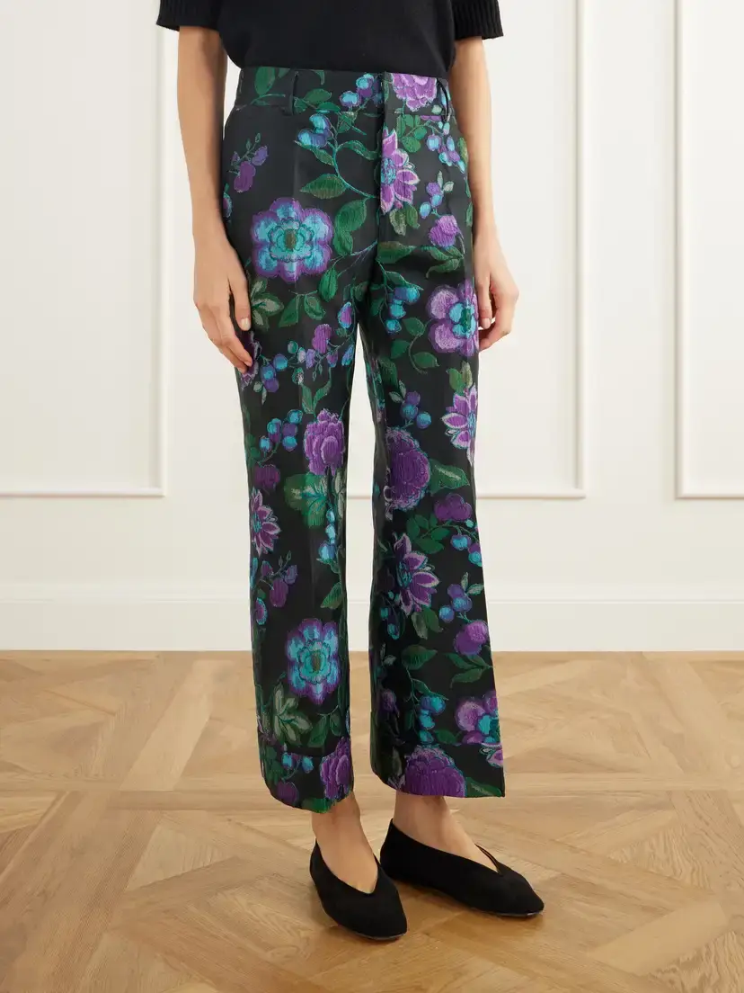 La DoubleJ Hendrix Floral-jacquard Straight-leg Pants | Thumbnail 3 La DoubleJ Hendrix Floral-jacquard Straight-leg Pants | Thumbnail 3