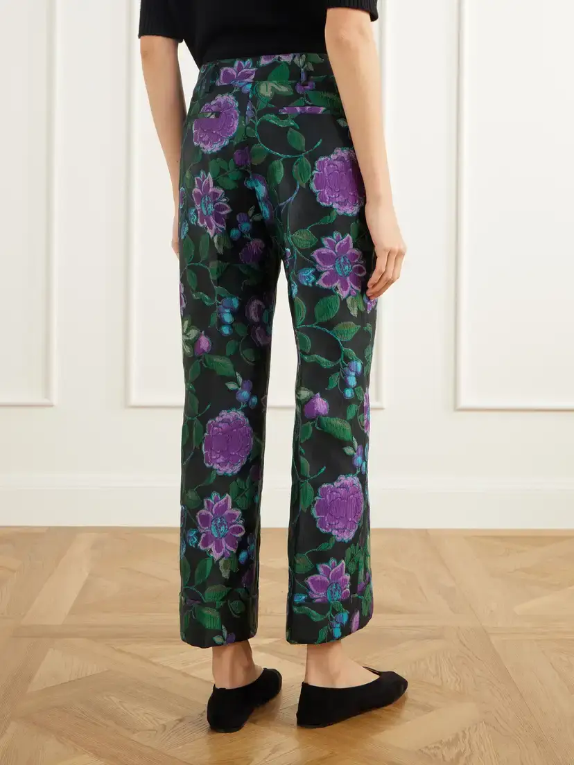 La DoubleJ Hendrix Floral-jacquard Straight-leg Pants | Thumbnail 4 La DoubleJ Hendrix Floral-jacquard Straight-leg Pants | Thumbnail 4