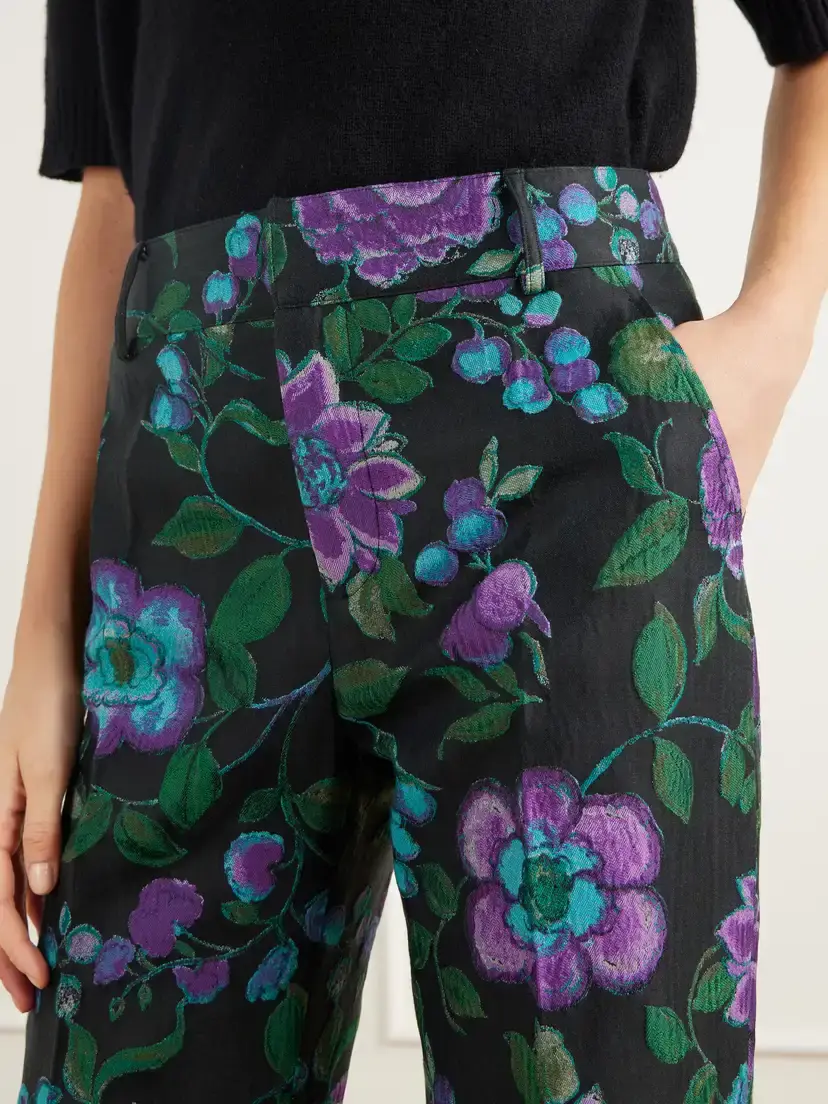 La DoubleJ Hendrix Floral-jacquard Straight-leg Pants | Thumbnail 5 La DoubleJ Hendrix Floral-jacquard Straight-leg Pants | Thumbnail 5