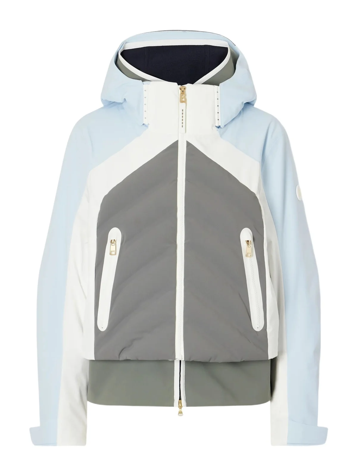 Sara Color-block Quilted Padded Shell Ski Jacket