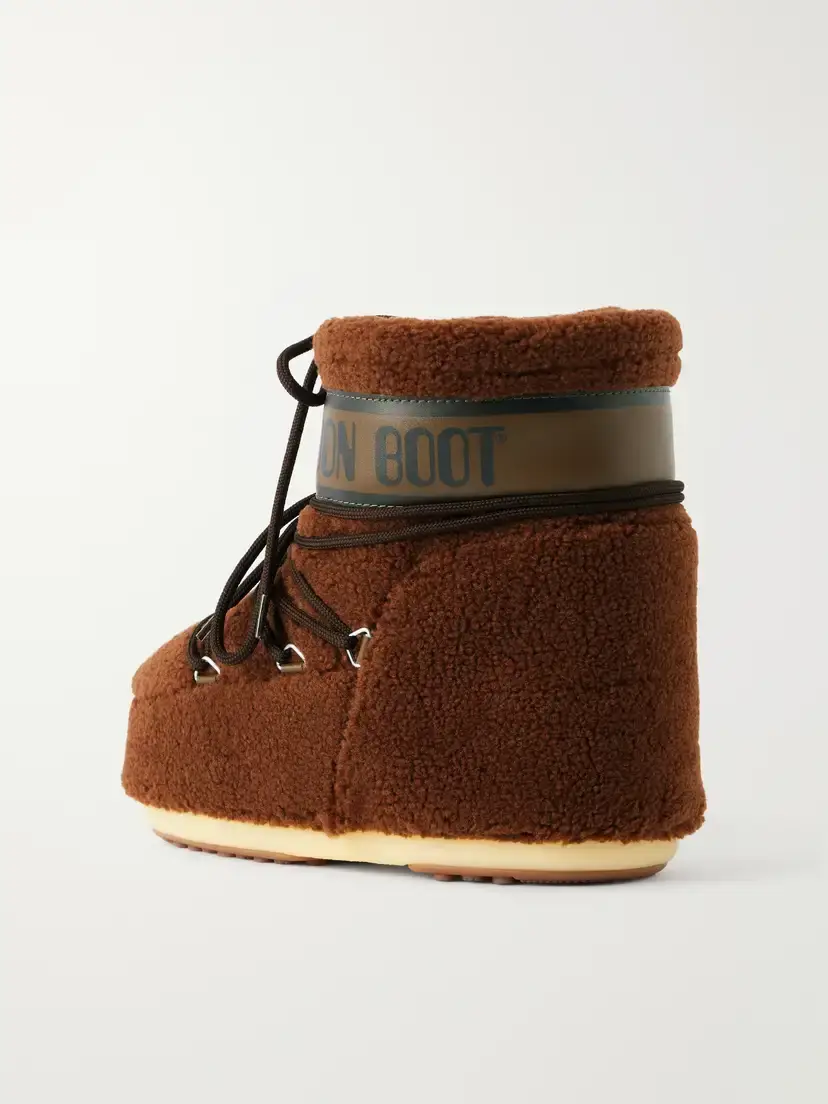 Moon Boot Icon Low Shell-trimmed Fleece Snow Boots | Thumbnail 3 Moon Boot Icon Low Shell-trimmed Fleece Snow Boots | Thumbnail 3