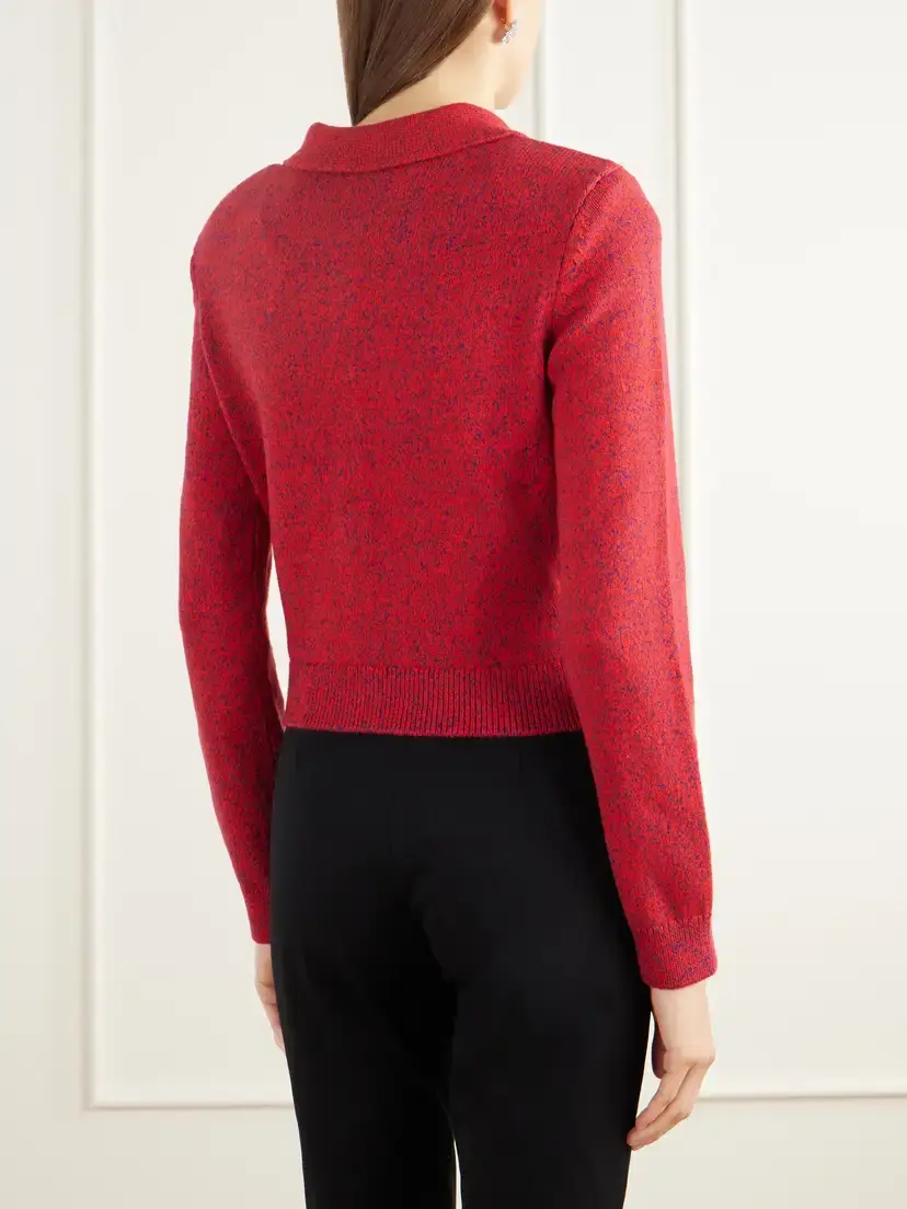 Self-Portrait Bead-embellished Cropped Knitted Cardigan | Thumbnail 3 Self-Portrait Bead-embellished Cropped Knitted Cardigan | Thumbnail 3