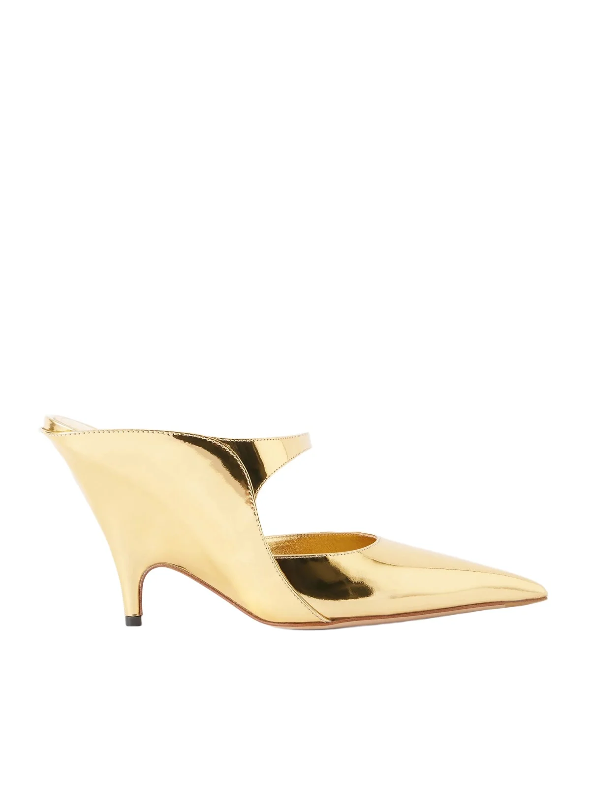 Ferragamo Jasir 95 Metallic Patent-leather Mules