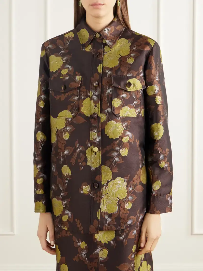 La DoubleJ Better Than Your Boyfriend's Floral-jacquard Twill Jacket | Thumbnail 3 La DoubleJ Better Than Your Boyfriend's Floral-jacquard Twill Jacket | Thumbnail 3
