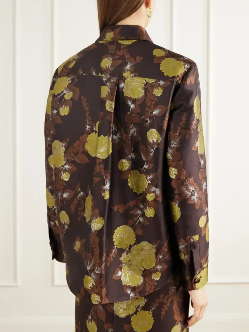 La DoubleJ Better Than Your Boyfriend's Floral-jacquard Twill Jacket | Thumbnail 4 La DoubleJ Better Than Your Boyfriend's Floral-jacquard Twill Jacket | Thumbnail 4