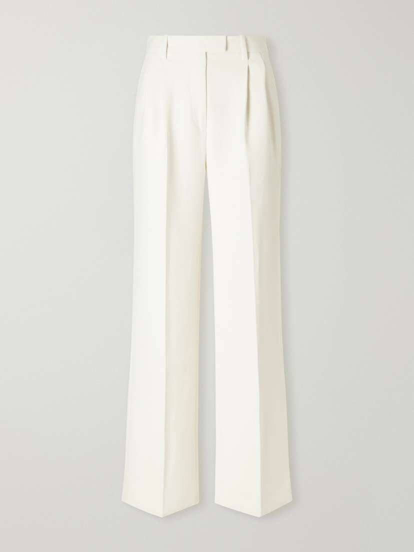 Almada Pleated Twill Straight-leg Pants