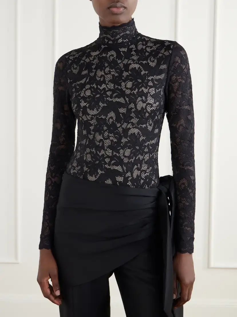Zimmermann Corded Lace Turtleneck Bodysuit | Thumbnail 3 Zimmermann Corded Lace Turtleneck Bodysuit | Thumbnail 3