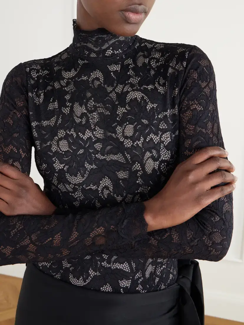 Zimmermann Corded Lace Turtleneck Bodysuit | Thumbnail 5 Zimmermann Corded Lace Turtleneck Bodysuit | Thumbnail 5