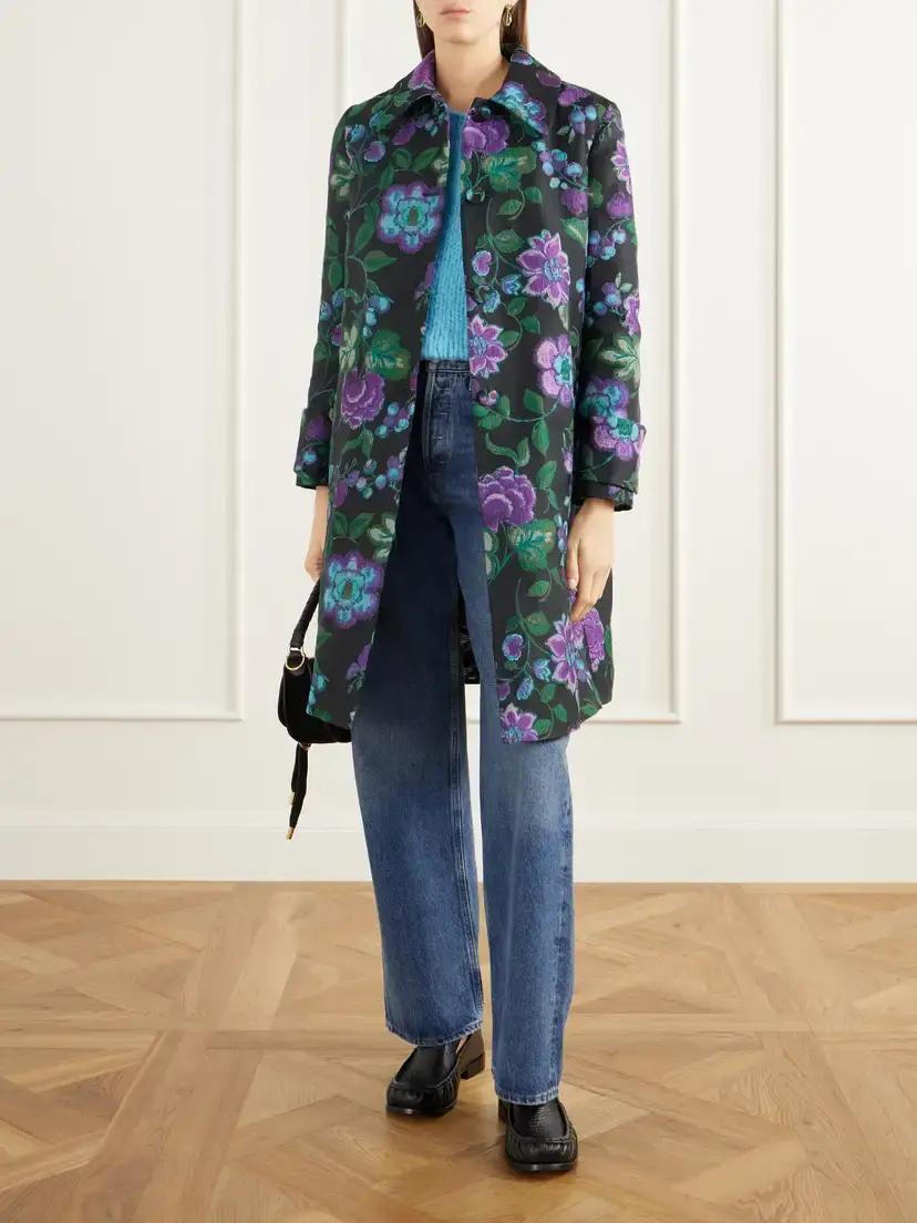 La DoubleJ Precious Floral-jacquard Coat | Thumbnail 2 La DoubleJ Precious Floral-jacquard Coat | Thumbnail 2