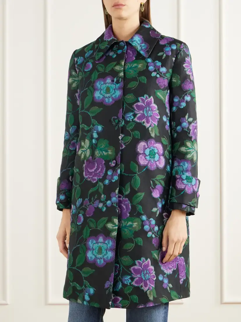 La DoubleJ Precious Floral-jacquard Coat | Thumbnail 3 La DoubleJ Precious Floral-jacquard Coat | Thumbnail 3