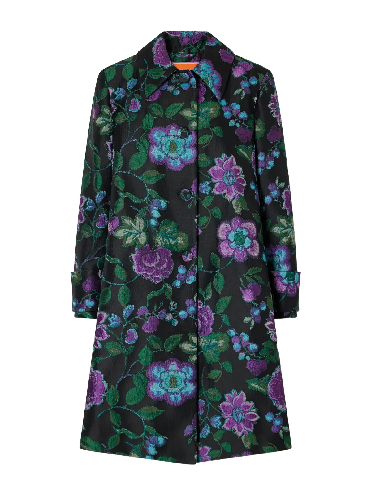 Precious Floral-jacquard Coat