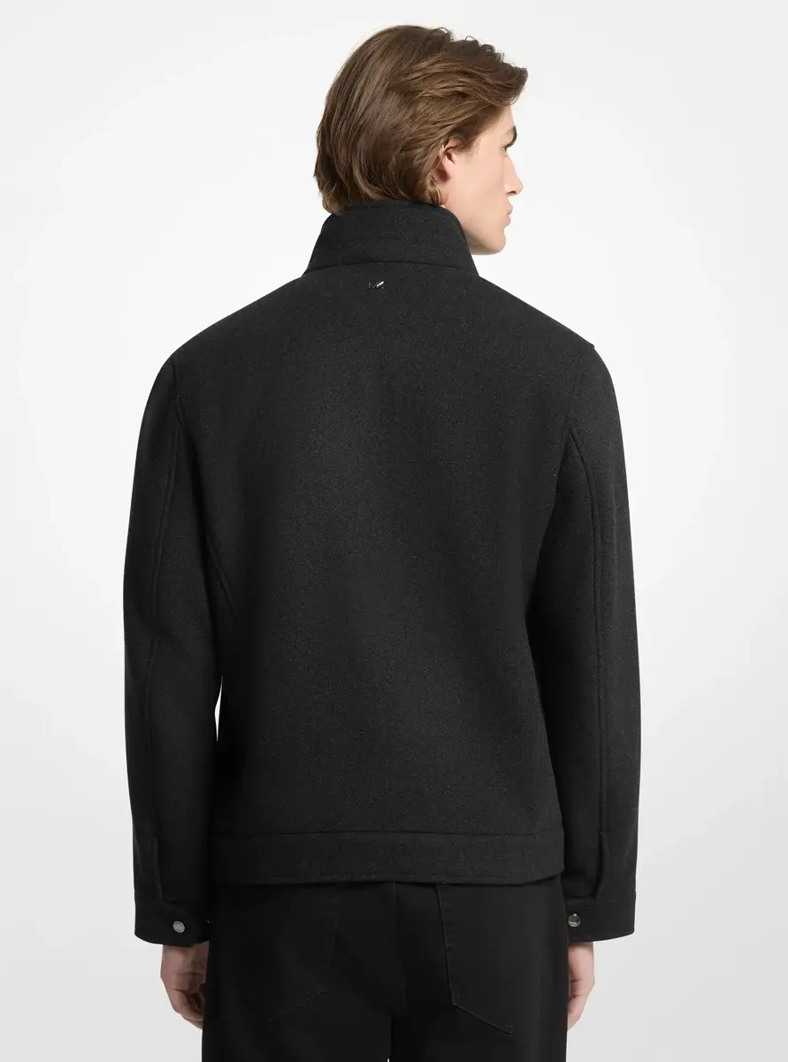 Michael Kors Collection Cordero Layered Knit Jacket in Black | Thumbnail 2