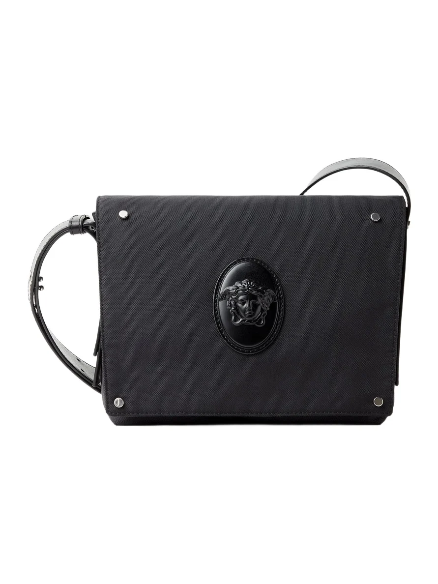 Versace Lou Small Nylon Messenger Bag