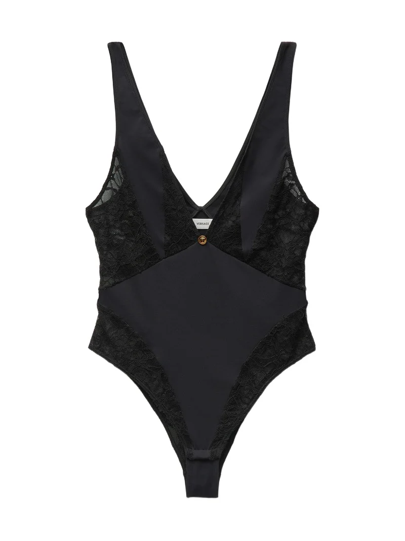 Versace Lace-Trim Bodysuit