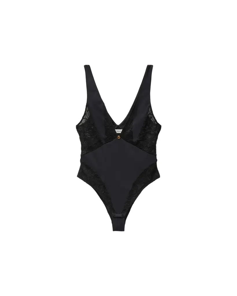 Versace Lace-Trim Bodysuit