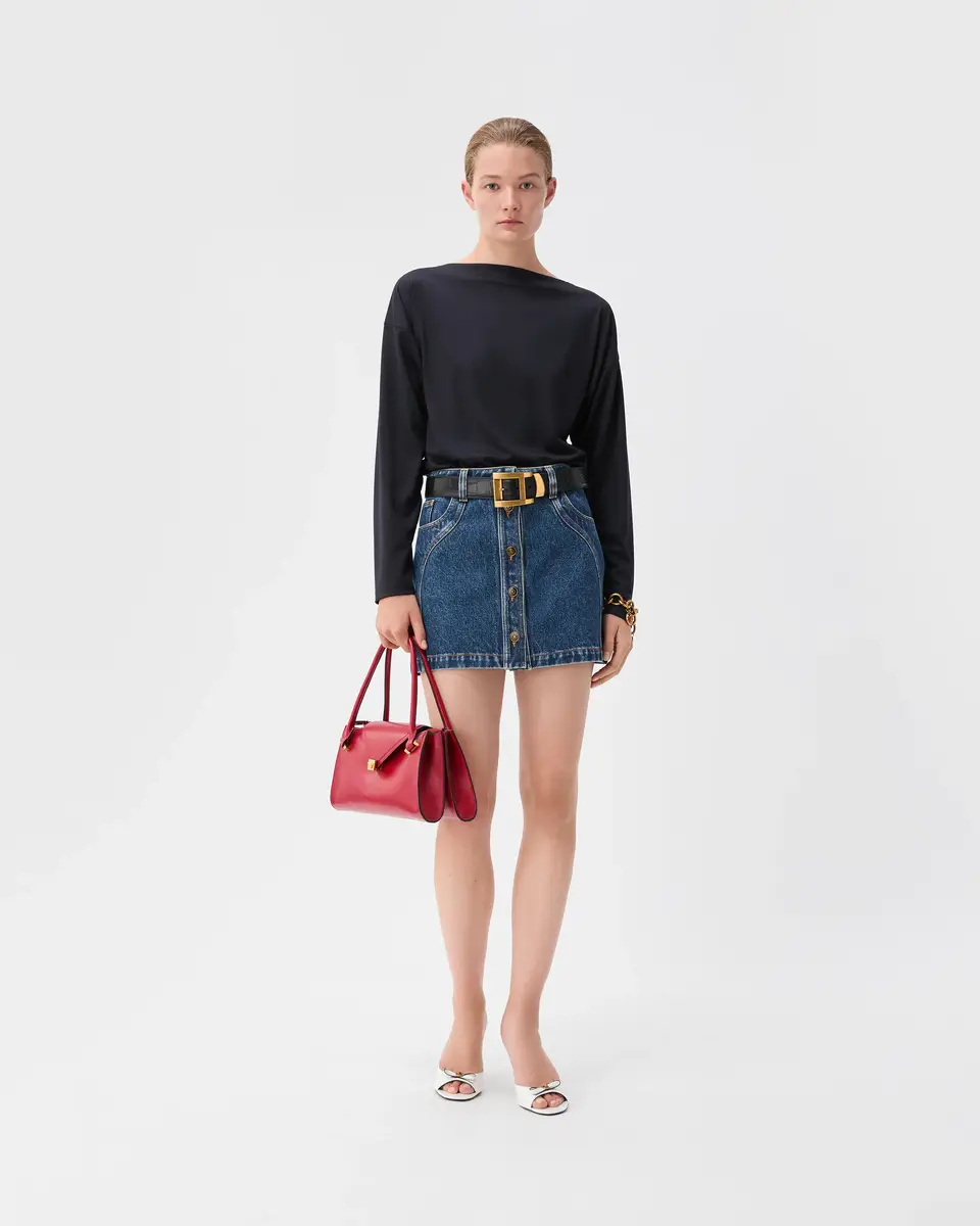 Versace Denim Mini Skirt | Thumbnail 2 Versace Denim Mini Skirt | Thumbnail 2