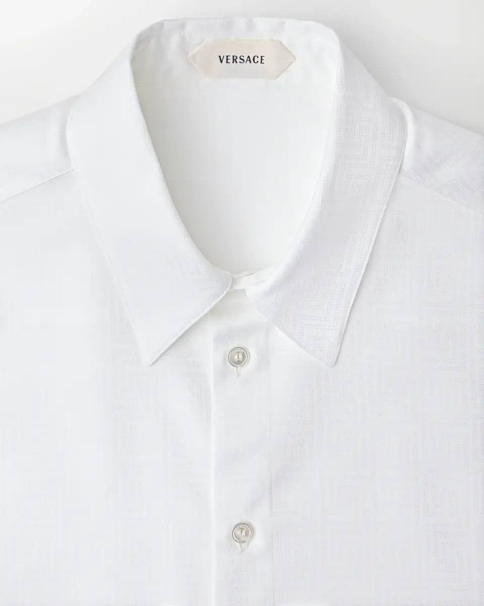 Versace Jacquard Cotton-Poplin Regular Shirt | Thumbnail 2