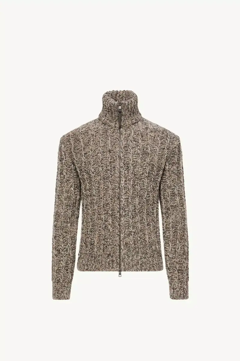 Moncler Wool Blend Bouclé Zip-up Cardigan | Thumbnail 2 Moncler Wool Blend Bouclé Zip-up Cardigan | Thumbnail 2