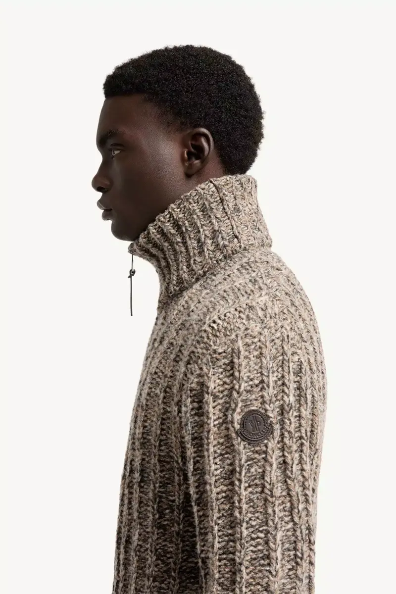Moncler Wool Blend Bouclé Zip-up Cardigan | Thumbnail 4 Moncler Wool Blend Bouclé Zip-up Cardigan | Thumbnail 4