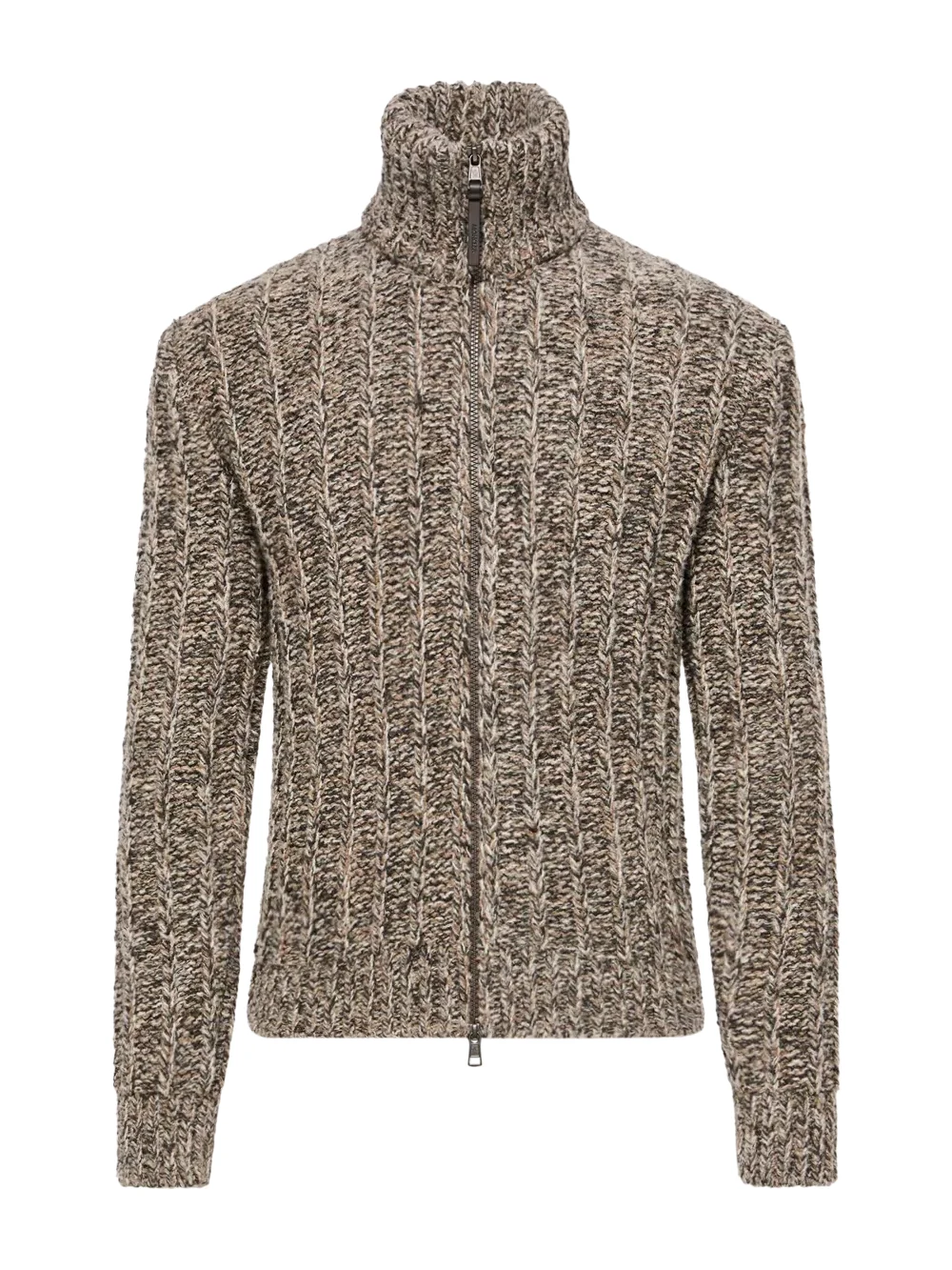 Moncler Wool Blend Bouclé Zip-up Cardigan | Thumbnail 1 Moncler Wool Blend Bouclé Zip-up Cardigan | Thumbnail 1