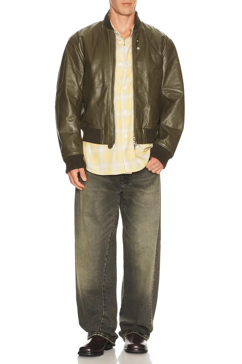 SUNFLOWER Leather Flight Jacket | Thumbnail 3