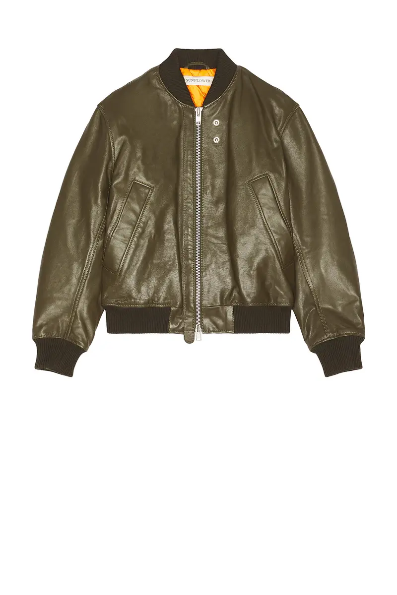 SUNFLOWER Leather Flight Jacket | Thumbnail 4
