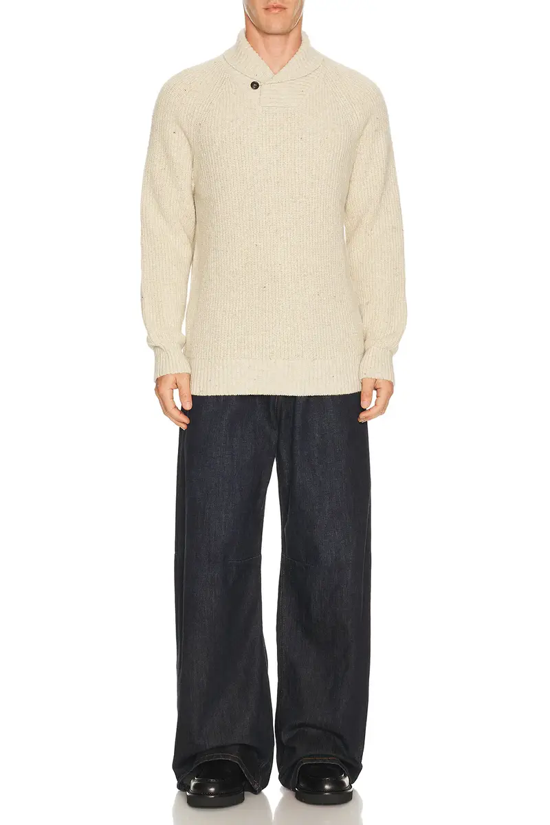 Barbour Essentials Fleck Shawl Neck Sweater | Thumbnail 3