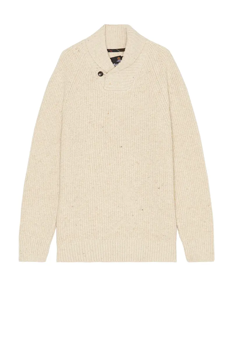 Barbour Essentials Fleck Shawl Neck Sweater | Thumbnail 4