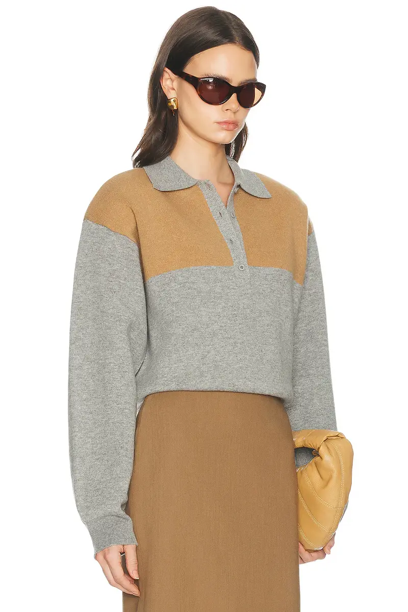 Helsa Sindy Color Block Knit Polo | Thumbnail 2 Helsa Sindy Color Block Knit Polo | Thumbnail 2