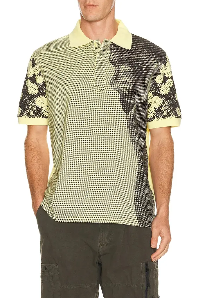 JW Anderson Man With Daisies Short Sleeve Polo