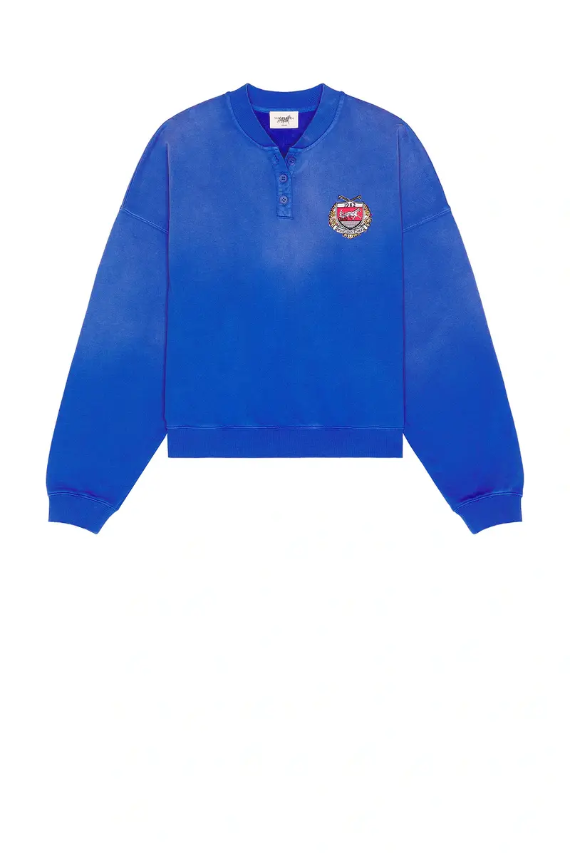 Siegelman Stable Crest Patch Henley Shirt | Thumbnail 4 Siegelman Stable Crest Patch Henley Shirt | Thumbnail 4