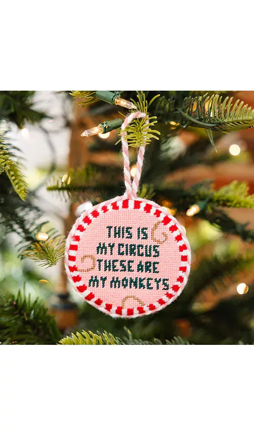 Furbish Studio This Is My Circus Needlepoint Ornament | Thumbnail 2