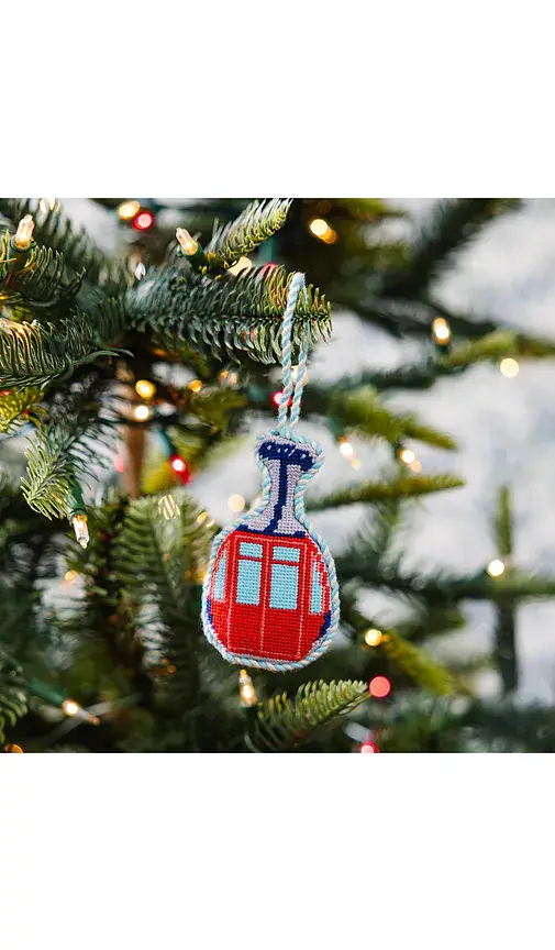 Furbish Studio Ski Lift Needlepoint Ornament | Thumbnail 2