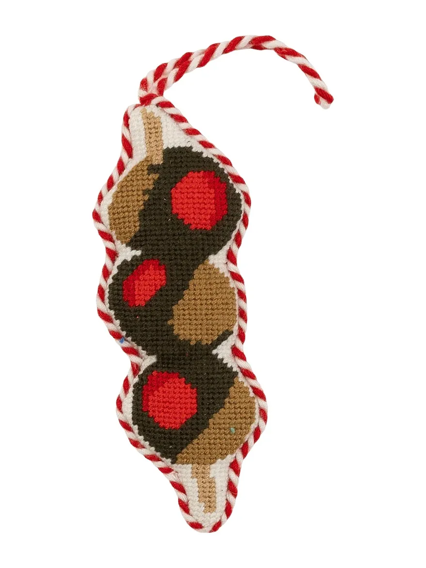 Furbish Studio Olives Needlepoint Ornament