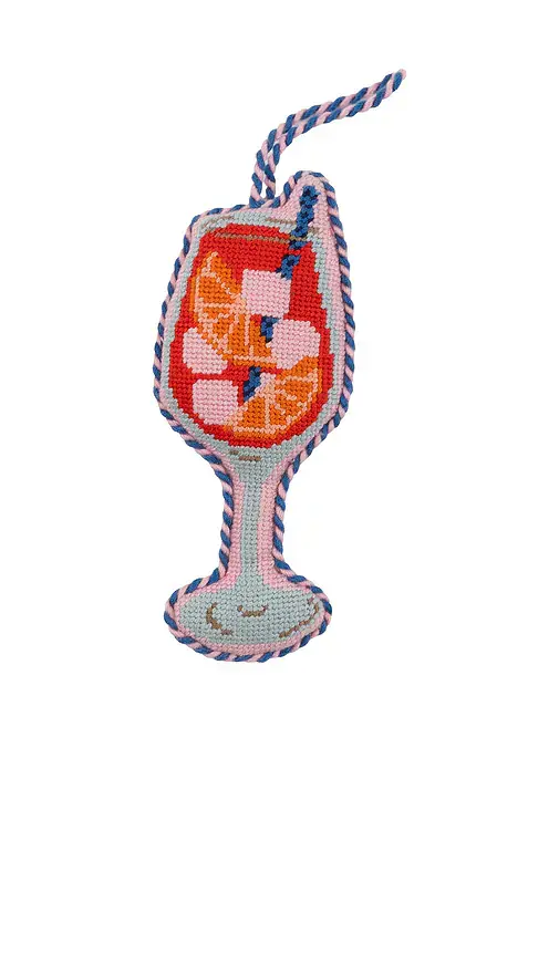 Furbish Studio Aperol Spritz Needlepoint Ornament