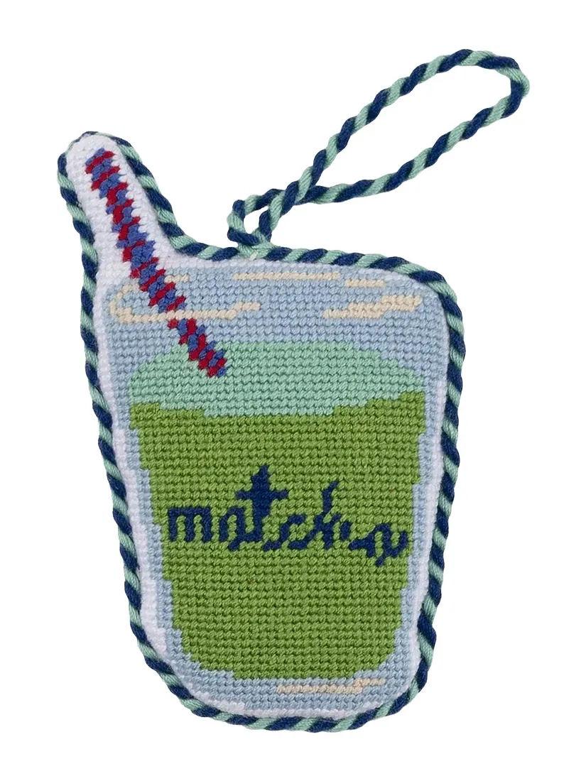 Furbish Studio Matcha Needlepoint Icon Ornament