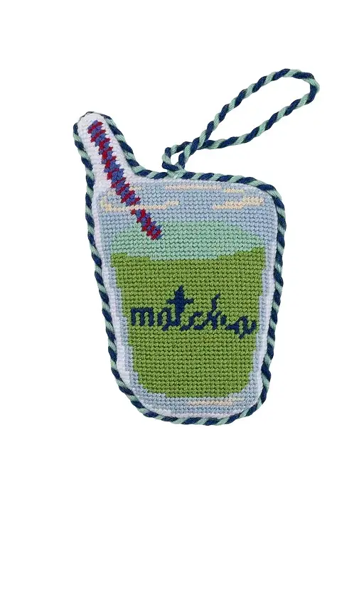 Furbish Studio Matcha Needlepoint Icon Ornament