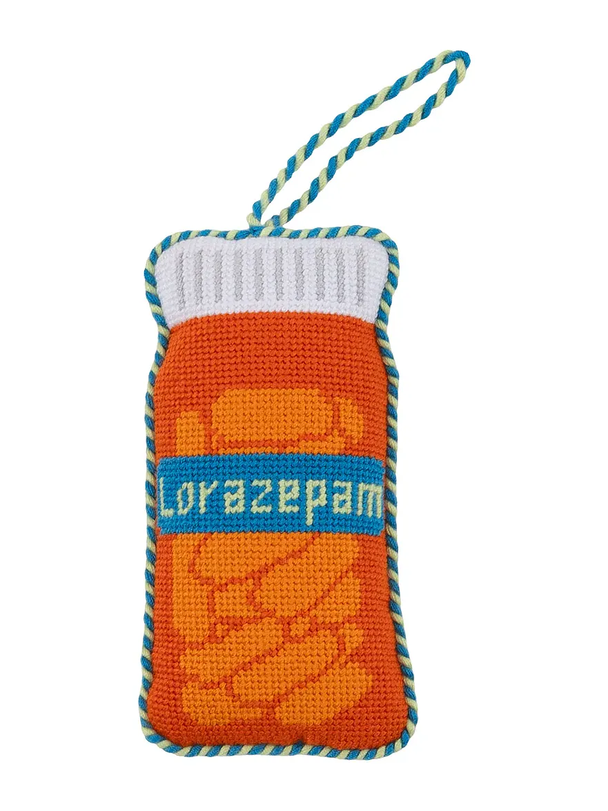 Furbish Studio Lorazepam Needlepoint Ornament
