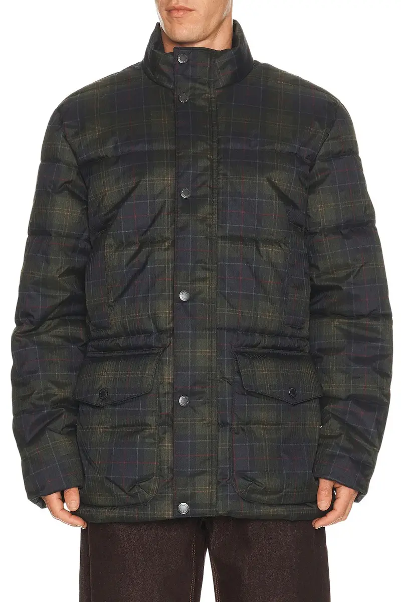 Barbour Lonnen Tartan Puffer Jacket