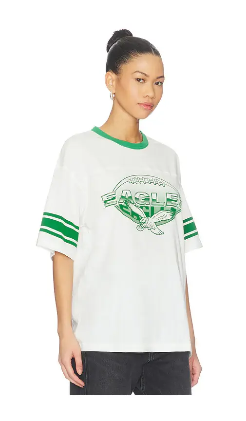 Junk Food Eagles Oversized Stripe Ringer Tee | Thumbnail 2 Junk Food Eagles Oversized Stripe Ringer Tee | Thumbnail 2