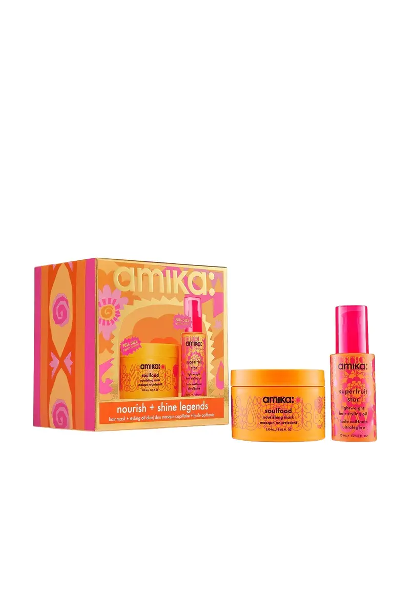 amika Nourish + Shine Legends Mask + Hair Oil Set