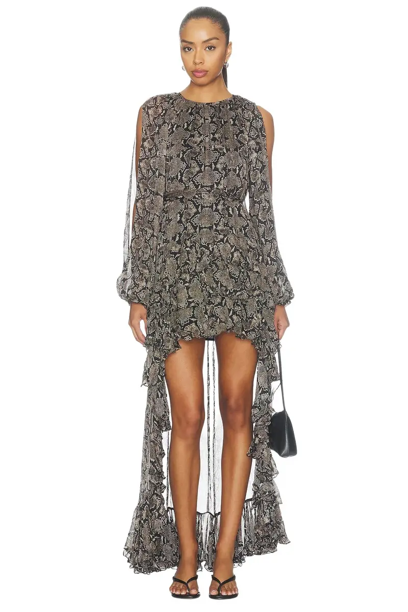 ROCOCO SAND Hi-lo Ruffled Dress