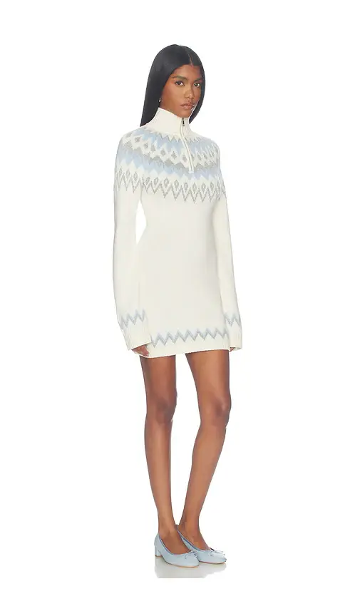 Lovers and Friends Sosana Half Zip Fair Isle Dress | Thumbnail 2