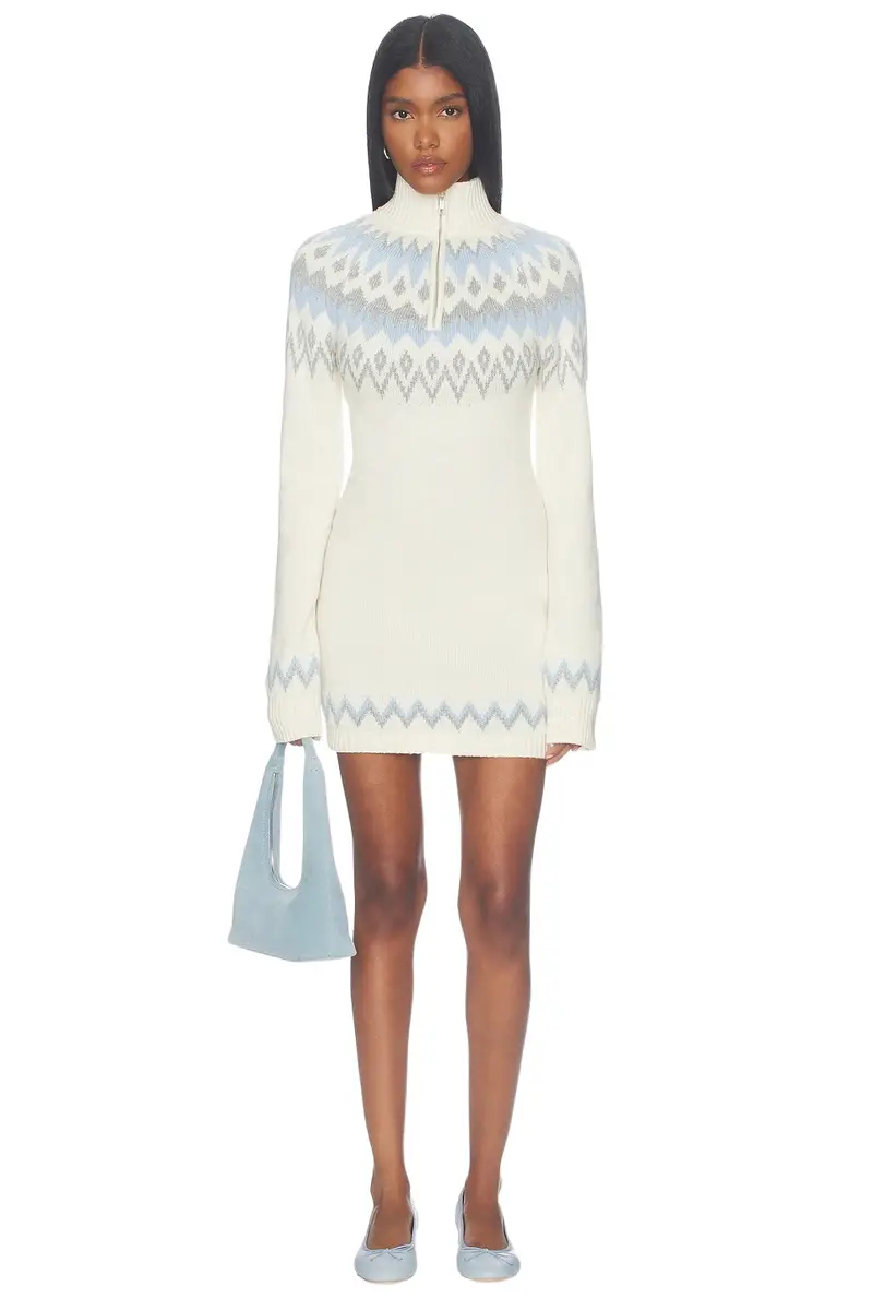 Sosana Half Zip Fair Isle Dress Sosana Half Zip Fair Isle Dress