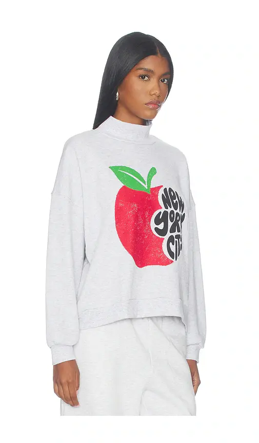 Sunny Somewhere Nyc Apple Bite Mockneck Sweater | Thumbnail 2 Sunny Somewhere Nyc Apple Bite Mockneck Sweater | Thumbnail 2