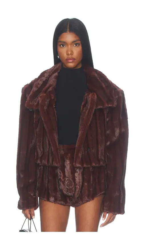 Bronx and Banco Faux Mink Long Sleeve Jacket | Thumbnail 2